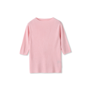 シルクコンリブ5分袖プルオーバー