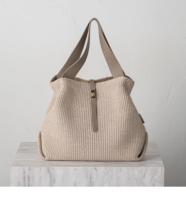 【violadoro】ラフィア調ベルトトート[V-8908]