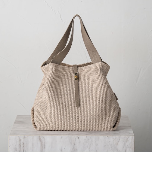 【violadoro】ラフィア調ベルトトート[V-8908]