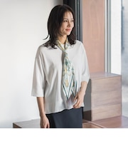 クルーネック五分袖ニット≪WEB限定サイズ11号/WEB限定カラーあり/洗える≫