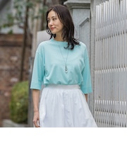 クルーネック五分袖ニット≪WEB限定サイズ11号/WEB限定カラーあり/洗える≫