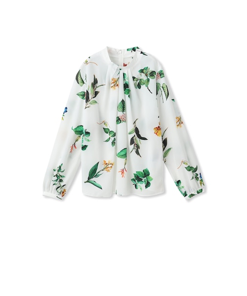 フラワープリントブラウス