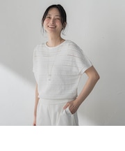 レース柄ニット