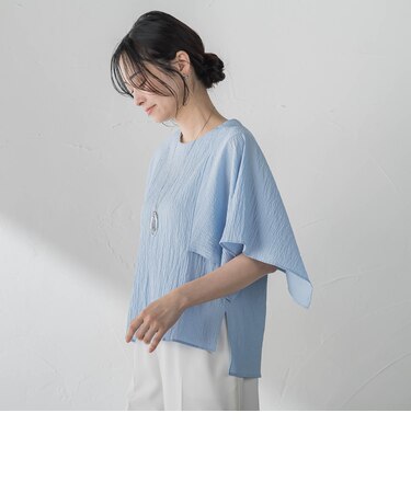 ハンカチーフスリーブブラウス