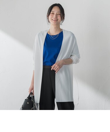 ストレッチ着流しカーディガン