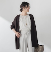 ストレッチ着流しカーディガン