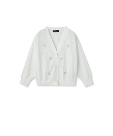 ビジュー刺繍カーディガン