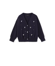 ビジュー刺繍カーディガン