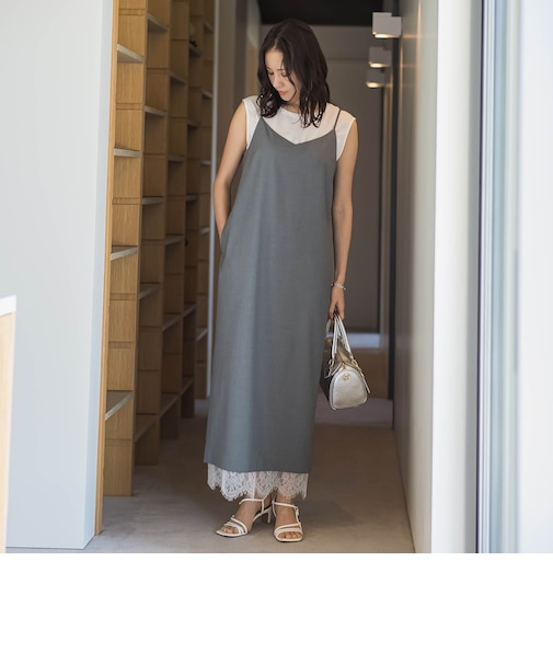 エディター東原妙子×LAUTREAMONT/レースワンピース
