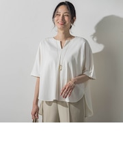 【WEB限定】≪夏の体型カバーに≫タックフレアカットソー