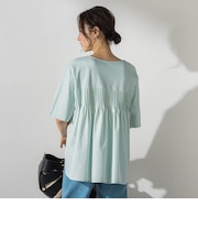 【WEB限定】≪夏の体型カバーに≫タックフレアカットソー