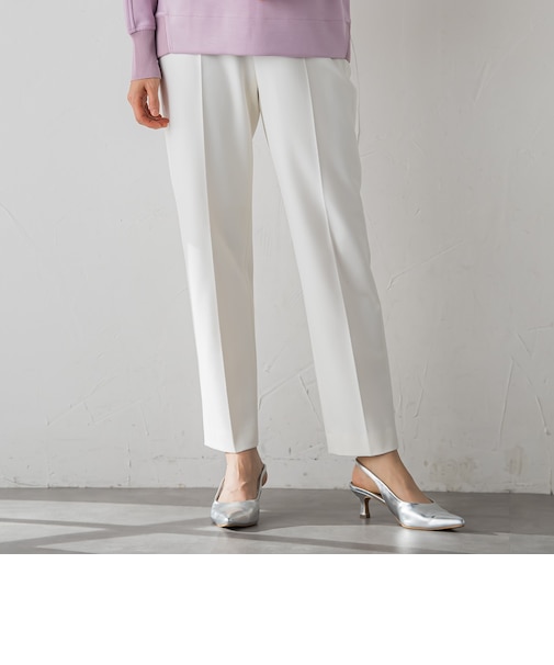 【暖・美・楽】両面起毛テーパードパンツ
