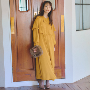 ロイヤルサテンワンピース≪洗濯機で洗える≫