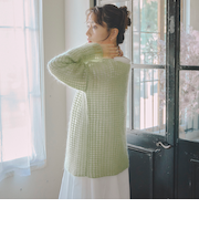 メッシュモヘアニット