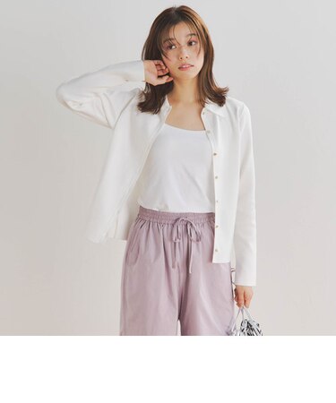 2WAY襟付きカーディガン≪手洗い可能≫