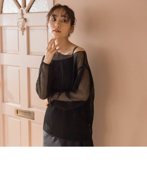 ざっくりシアーニット≪手洗い可能≫