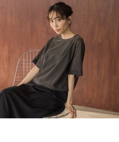 キラキラナイロンクロップドTシャツ≪洗濯機で洗える≫