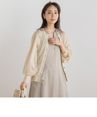 キーネックシアーカーディガン≪手洗い可能≫