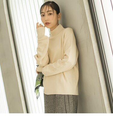 【WEB限定】ハーフミラノバナナスリーブニット≪手洗い可能≫