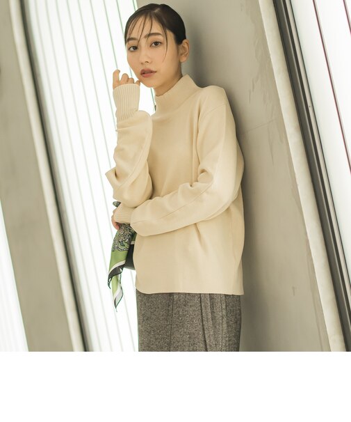 【WEB限定】ハーフミラノバナナスリーブニット≪手洗い可能≫