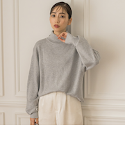 【WEB限定】ハーフミラノバナナスリーブニット≪手洗い可能≫