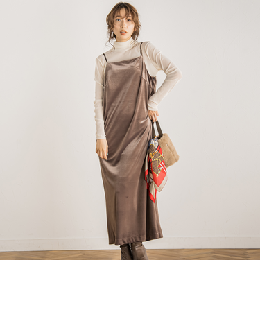 スノーベロアキャミワンピース≪手洗い可能≫