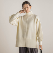 【WEB限定】バックスリットニット≪手洗い可能≫