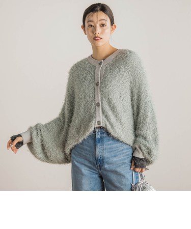 【WEB限定】2WAYドルマンフリンジカーデ≪手洗い可能≫
