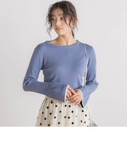 【WEB限定】配色フレアスリーブ≪手洗い可能≫