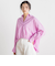 【WEB限定】ストライプショートシャツ≪洗濯機で洗える≫