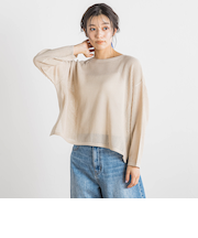メッシュ柄プルオーバー≪手洗い可能≫