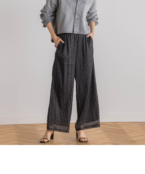 箔ドットオーガンパンツ≪手洗い可能≫