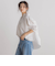 袖刺繍レーススキッパー7分袖ブラウス≪手洗い可能≫