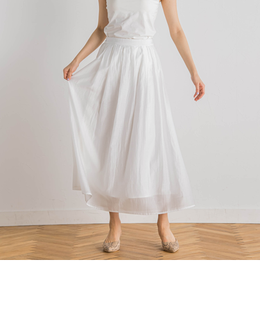 シアークロスフレアスカート≪手洗い可能≫