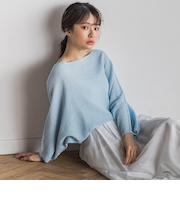 ペーパー混ヤーンドルマンプルオーバー≪手洗い可能≫