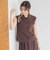 ポロ襟ノースリーブニット≪手洗い可能≫