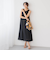 麻調シアー2WAYシャーリングワンピース≪手洗い可能≫