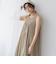麻調シアー2WAYシャーリングワンピース≪手洗い可能≫