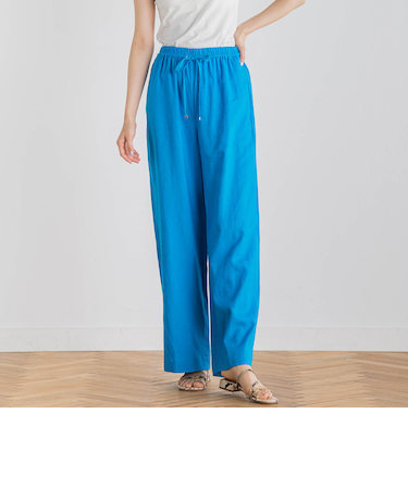 レーヨン麻ポプリンパンツ≪手洗い可能≫