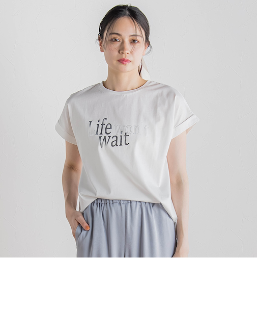 ドライタッチコットンNEWロゴTシャツ≪洗濯機で洗える≫