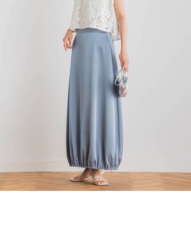 【CLANE】サテンバルーンスカート≪手洗い可能≫