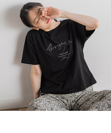【WEB限定】ドライタッチコットンミックスロゴT≪洗濯機で洗える≫