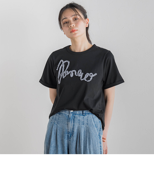 フリンジコードロゴTシャツ≪手洗い可能≫