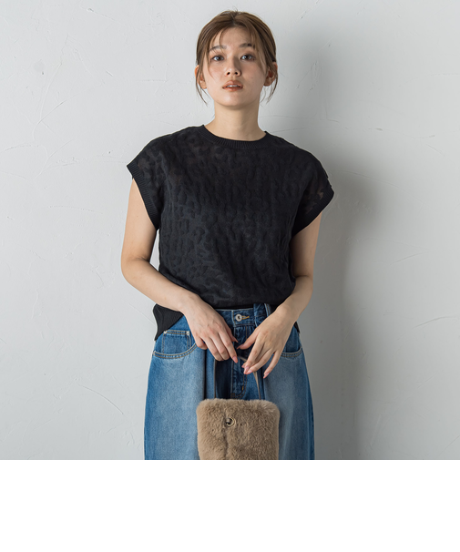 【WEB限定】ジャガードニット≪手洗い可能≫