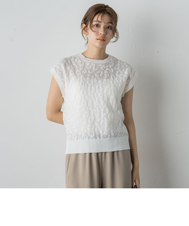 【WEB限定】ジャガードニット≪手洗い可能≫