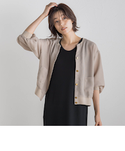 変わり織りメッシュVカーディガン≪手洗い可能≫