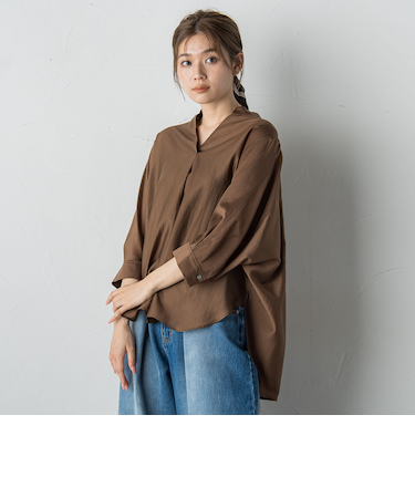 セミシアースキッパーブラウス≪洗濯機で洗える≫
