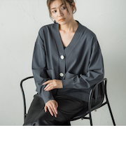 Vネックカーディガン≪手洗い可能≫