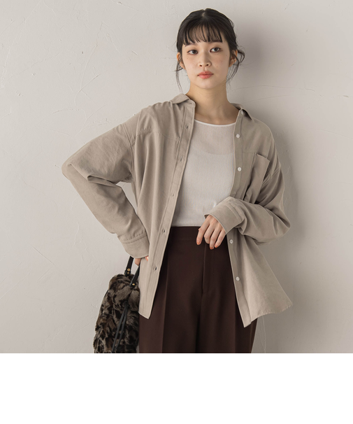 【WEB限定】E/Nピーチシャツ≪手洗い可能≫