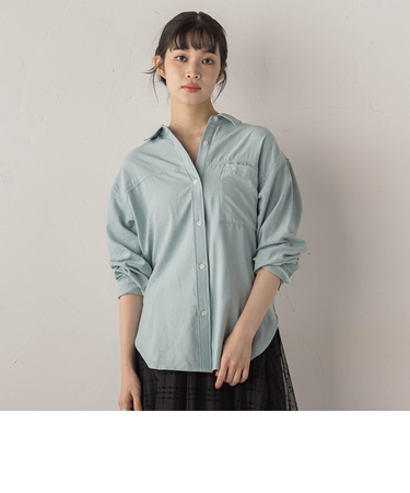 【WEB限定】E/Nピーチシャツ≪手洗い可能≫